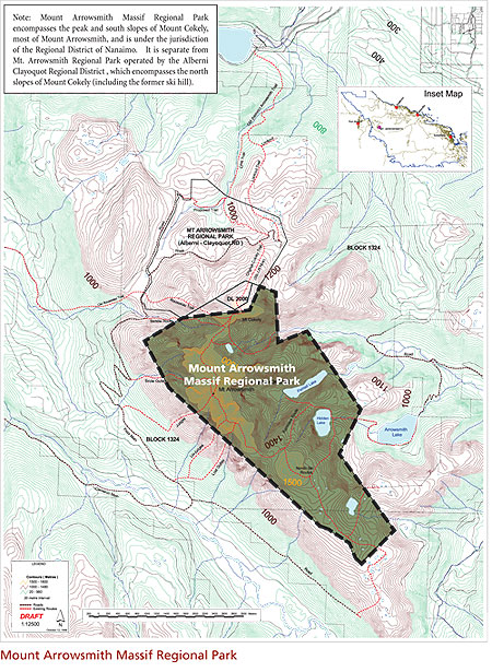 Mount Arrowsmith Massif Regional Park Map