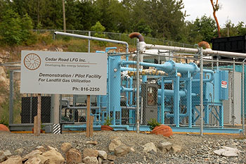 on-site landfill-gas-to-energy facility