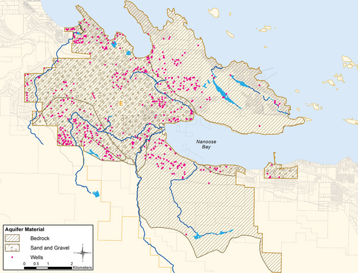 Nanoose (Area E) Water Monitoring Map